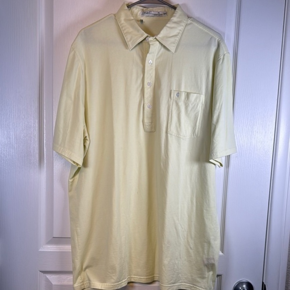 Criquet Light Yellow Polo Golf Shirt Size XL #5664